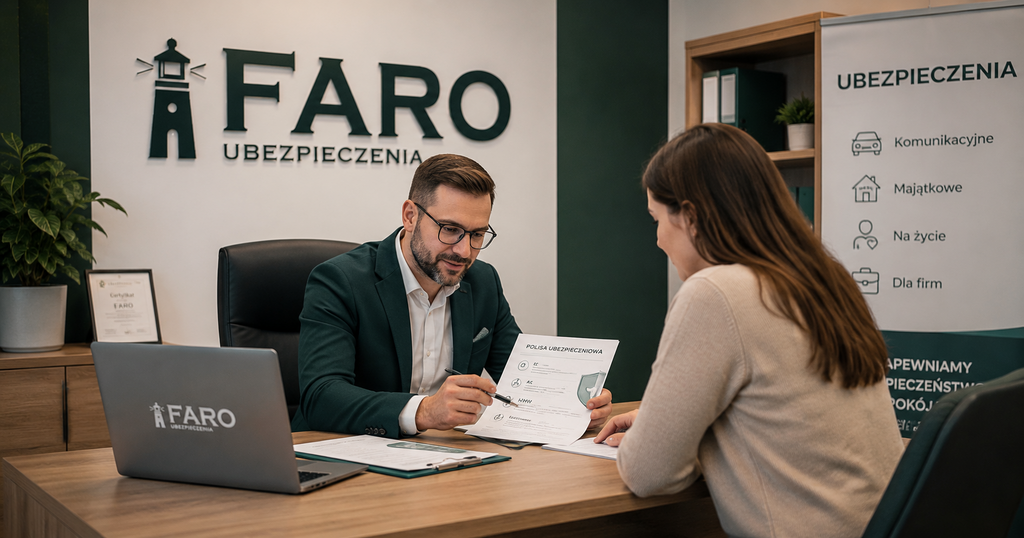 Doradca Faro Ubezpieczenia analizuje potrzeby klienta przy wyborze OC i AC