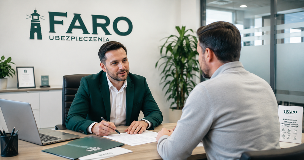 Doradca Faro Ubezpieczenia omawia zakres OC i assistance przed wyjazdem za granicę