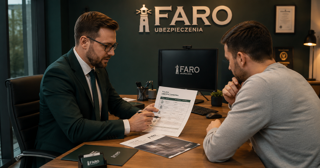 Agent Faro Ubezpieczenia weryfikuje zakres polisy OC i AC dla klienta