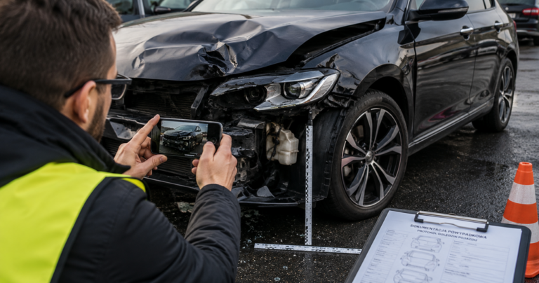 Dokumentacja fotograficzna uszkodzeń samochodu – pierwszy krok przy likwidacji szkody z AC